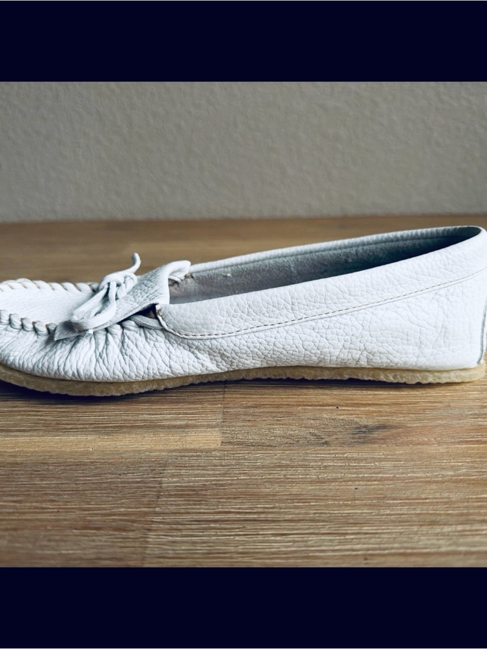 J Crew Soft Unlined Leather Loafer Moccasins Loafers Ivory White Women’s Size 9 - Picture 5 of 11